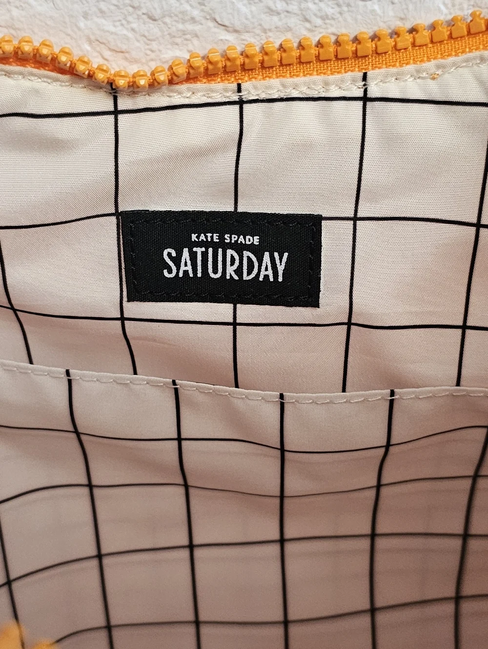 kate spade Bright Orange Crescent Shoulder Bag with Tan Strap - Picture 5 of 6